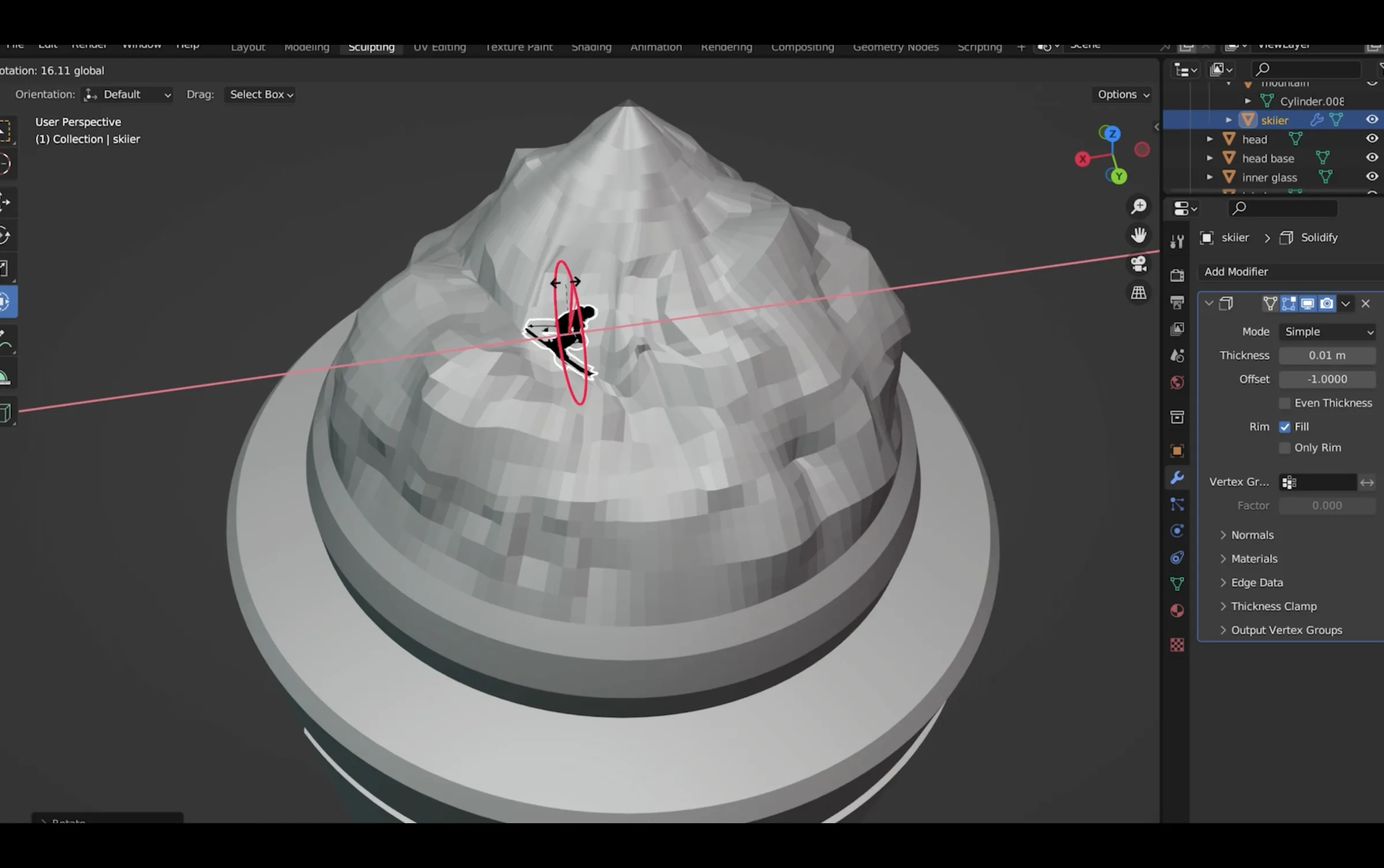 Blender modeling process still 3 of the fragrance bottle