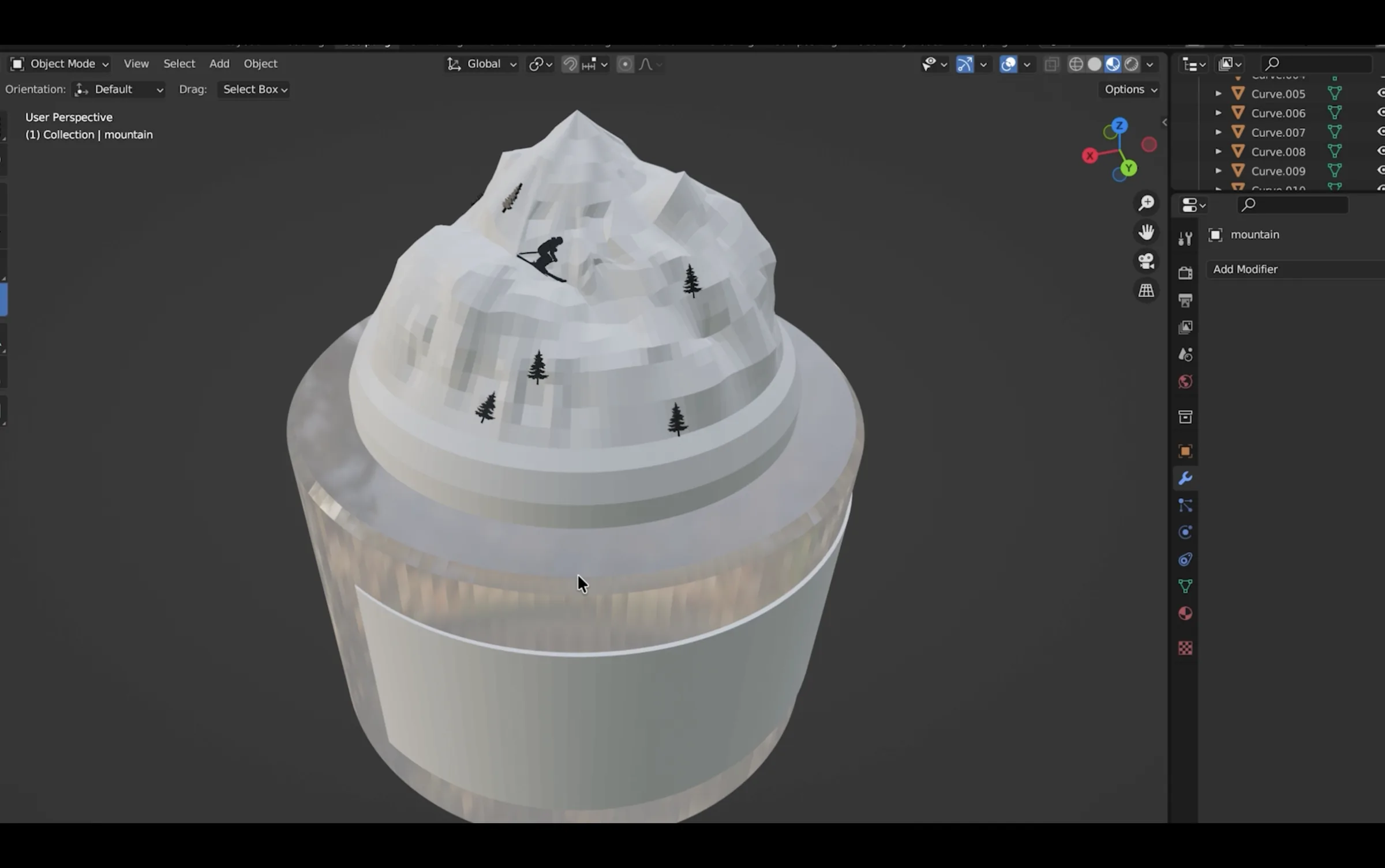 Blender modeling process still 5 of the fragrance bottle