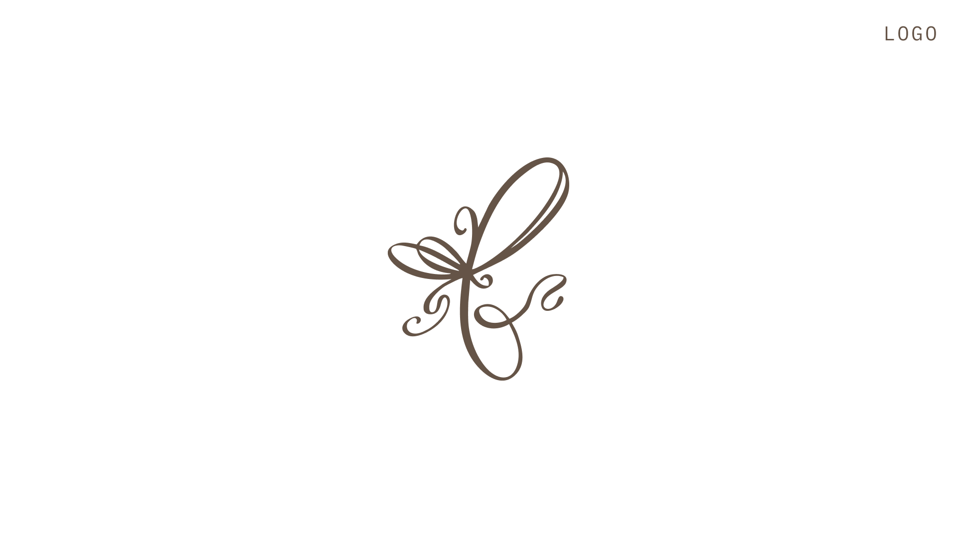 The Flower Bar calligraphic logo icon