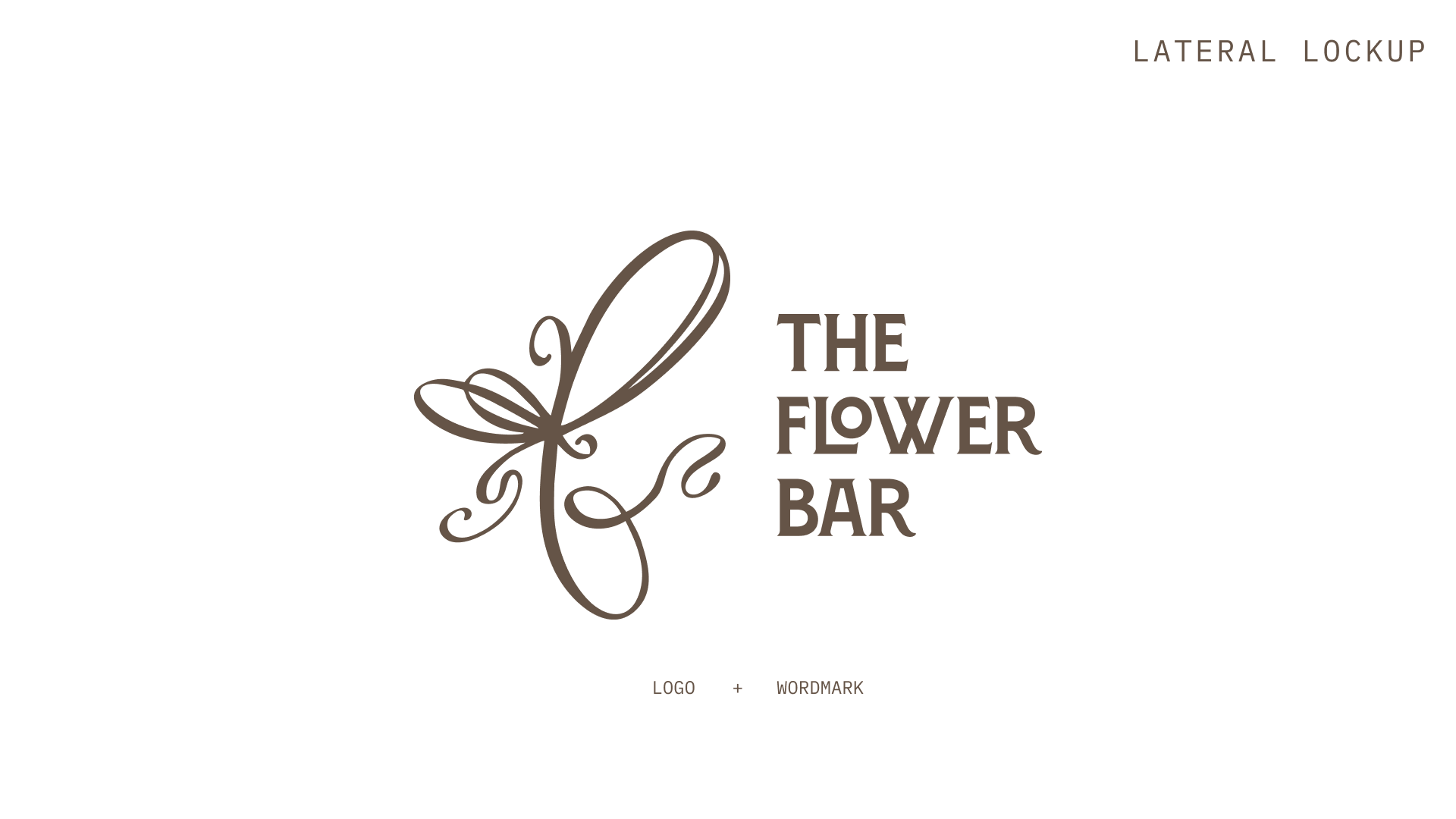 The Flower Bar lateral logo lockup
