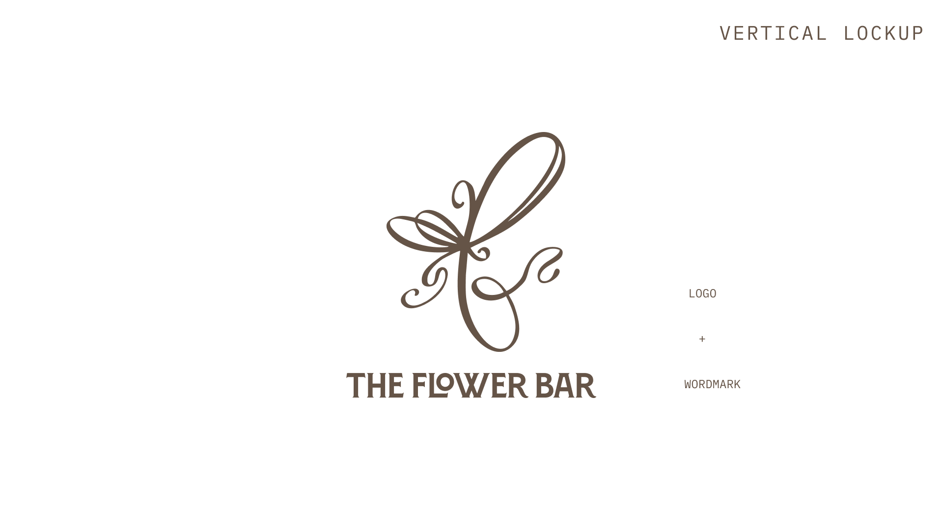 The Flower Bar vertical logo lockup