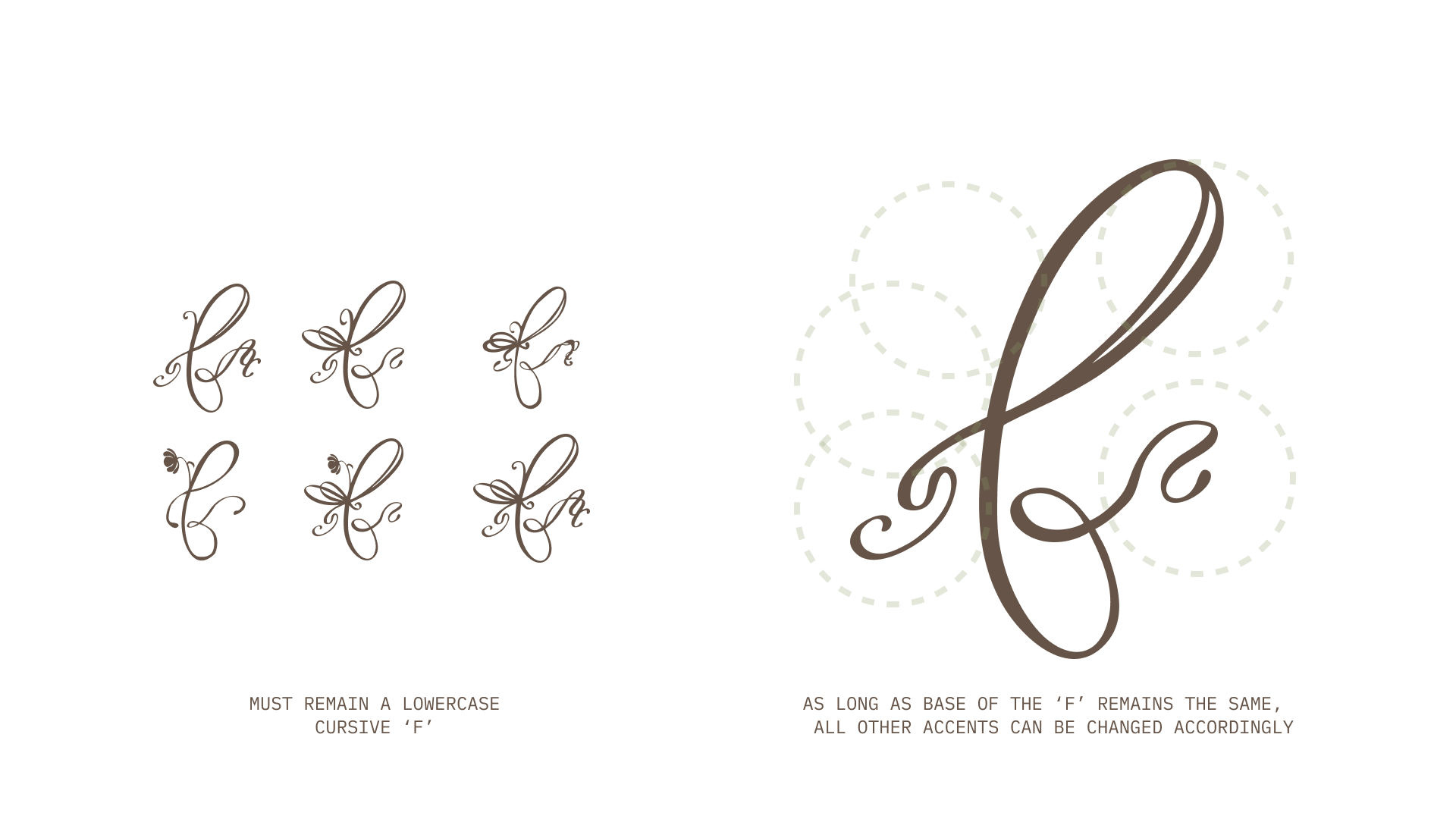 Guidelines for how the Flower Bar icon's accents can vary
