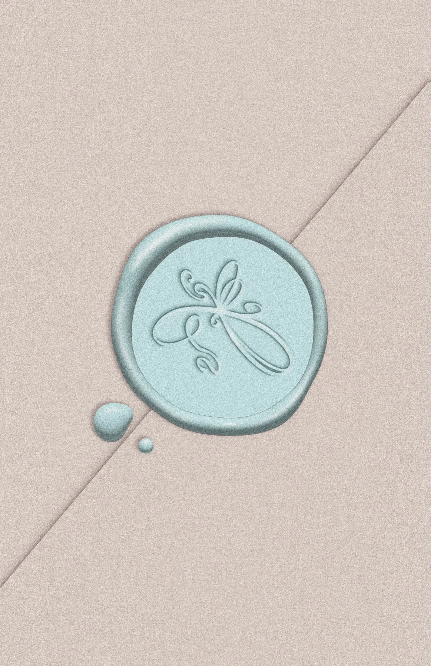 The Flower Bar wax seal, a brand mark application detail